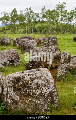 Einem belebten Teil von Plain of Jars in der Nähe von Phonsavanh Laos Stockfoto