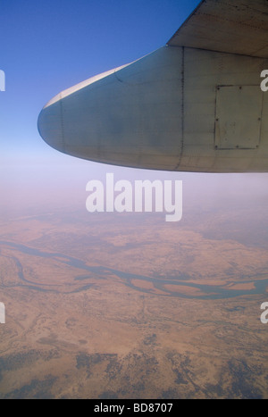 Elk150 1656 Mali Niger Fluss Landschaft Flug von Bamako nach Mopti Stockfoto
