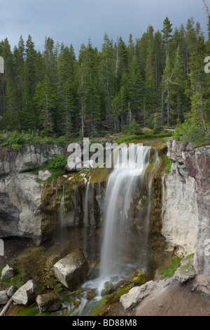 Paulina Creek Falls in Newberry National Volcanic Monument Oregon Stockfoto