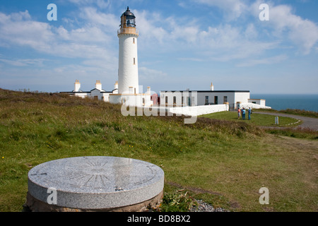 Mull of Galloway Leuchtturm Topograph und Besucher Stockfoto