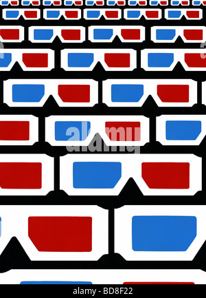 "Schau", abstrakte 3d Brille, Original Kunst (c) von Caroline P. Digonis 2009 Stockfoto