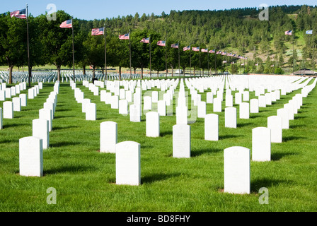 Blick auf die Black Hills National Cemetery in der Nähe von Sturgis, South Dakota Stockfoto