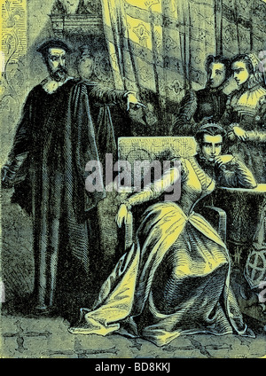 Mary Queen of Scots in Haft Abbildung von John Cassell s illustrierte Geschichte von England W Kent 1857 1858 Stockfoto