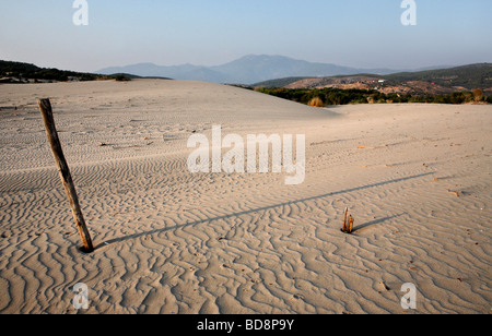 der abgelegensten und wildesten Sandunes in Patara-Strand im Süden der Türkei Stockfoto