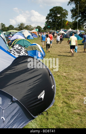 Camping auf dem Big Chill Festival 2009 Stockfoto