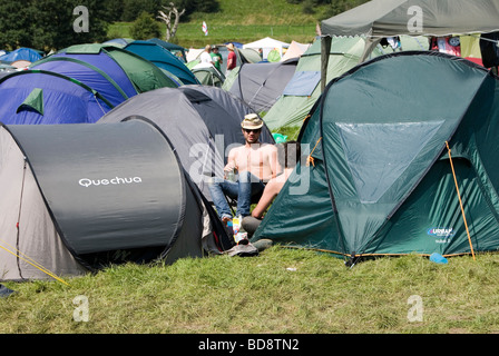 Camping in The Big Chill Festival 2009 Stockfoto