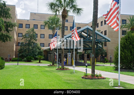 Außen vor dem Eingang zu der Veterans Administration Hospital in Lake City Florida Stockfoto