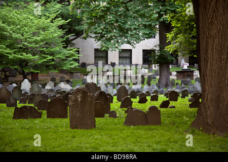 Der GRANARY BURYING GROUND ist die dritte älteste Friedhof in den Vereinigten Staaten BOSTON, MASSACHUSETTS Stockfoto