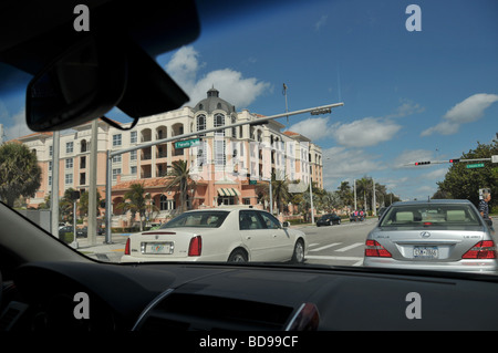 South Beach Miami Bereich Verkehr. Stockfoto