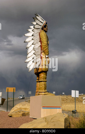 Große Zahl von indischen von Route 66 Stockfoto