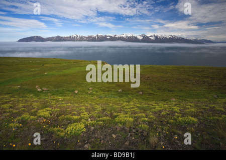 Eyjafjordur Sound Akureyri Island Stockfoto