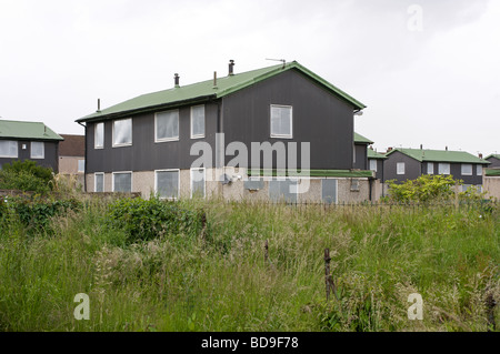 Einige der 120 Eigenschaften erwarten Abriss im Bereich Belle Vue von Hartlepool, UK. Stockfoto