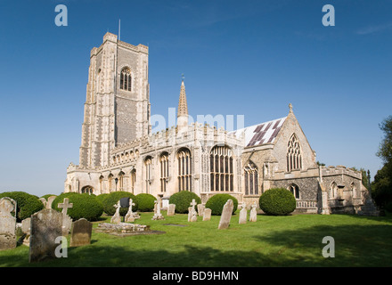 St. Peter und St. Paul Kirche in Lavenham, Suffolk, England. Stockfoto