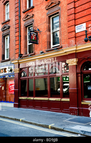 Duke of Argyll Pub in Soho. Stockfoto