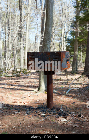 Metallgitter in New Hampshire USA State Park Stockfoto