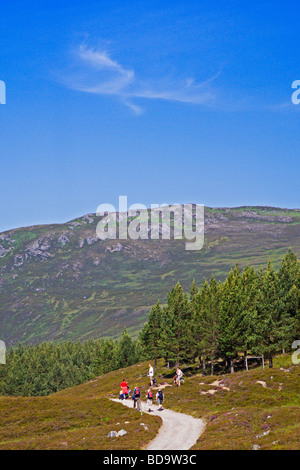 Eine weitläufige Club Wandern im Glen Lui in der Nähe von Braemar Stockfoto