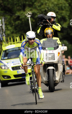 Vincenzo Nibali (Ita) Liquigas. Individuelle Zeit, Lac d ' Annecy Erprobungsphase in der Tour de France 2009. Stockfoto