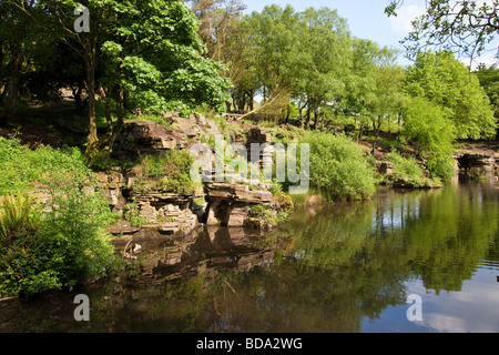 Der japanischen See Hebel Gärten, Rivington, Lancashire, UK Stockfoto