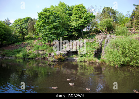 Der japanischen See Hebel Gärten, Rivington, Lancashire, UK Stockfoto