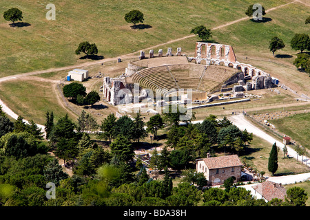 Das römische Theater in Gubbio Stockfoto