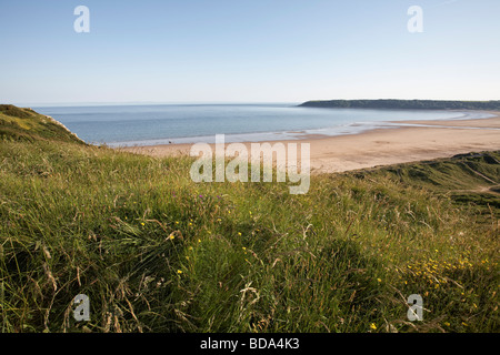 Nicholaston Höhlen Oxwich Bay Gower Halbinsel Wales UK Stockfoto