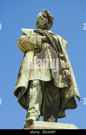 Venedig, Veneto, Italien. Piazza Manin; Statue von Daniele Manin (italienischer Jurist und Staatsmann, 1804-57) Stockfoto