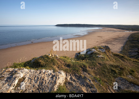 Nicholaston Höhlen Oxwich Bay Gower Halbinsel Wales UK Stockfoto