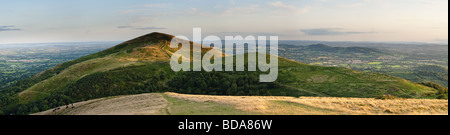 Panoramablick von Worcestershire Leuchtturm aus North Hill The Malverns Worcestershire Uk Stockfoto