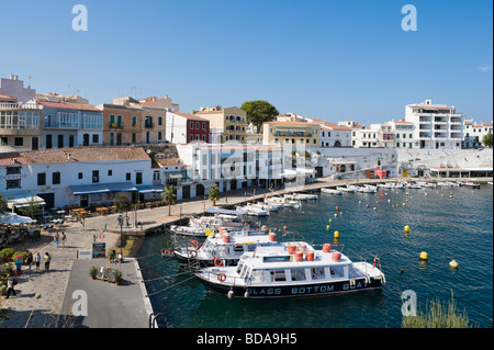 Hafen von Moll de Cales Fonts, Es Castell, in der Nähe von Mahon, Menorca, Balearen, Spanien Stockfoto