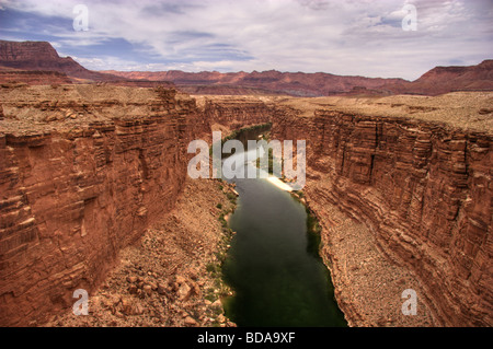 Glen Canyon und Colorado River, wie gesehen von Navajo Bridge, Arizona, USA Stockfoto