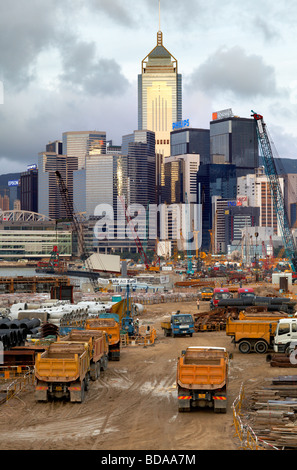 Baustelle auf Hong Kong Island Stockfoto