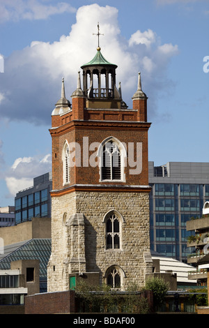 Kirche St Giles Cripplegate Barbican London England Stockfoto