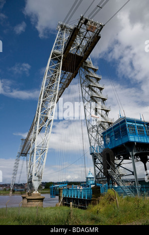 Newport-Transporter-Brücke über den Fluss Usk, Newport South Wales UK Stockfoto