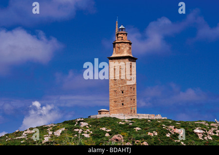 Spanien, Galicien: Herkulesturm in A Coruña Stockfoto