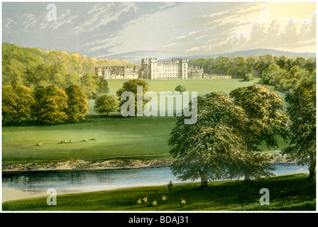 Floors Castle, Roxburghshire, Schottland, Herzog von Roxburghe, c 1880. Artist: Unbekannt Stockfoto