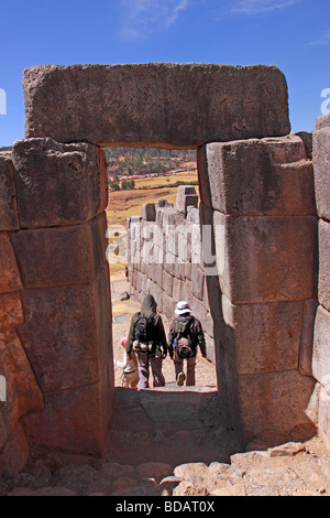 Inkaruinen von Sacsayhuaman, Cuzco, Peru, Südamerika Stockfoto