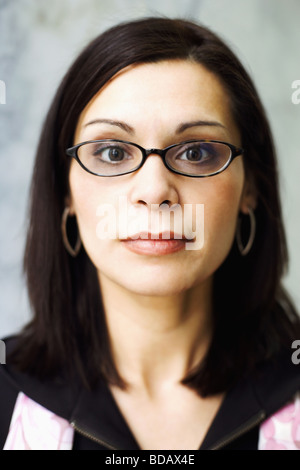 Porträt von eine Geschäftsfrau tragen Brillen Stockfoto