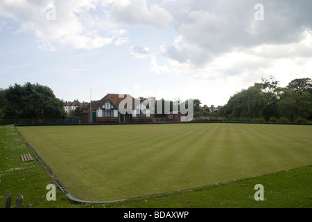 ein Boccia in Bexhill, Sussex. Stockfoto