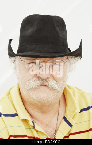 Porträt eines reifen Mannes, einen Cowboy-Hut Stockfoto