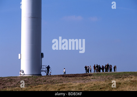 Windkraftanlage im Windpark Scout Moor, Lancashire UK Stockfoto