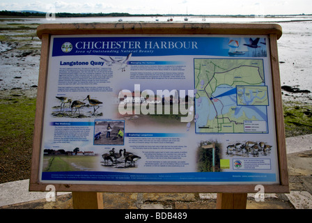 Langstone Chichester Harbour Hafen Royal Oak Gastwirtschaft Hampshire UK Zeichen Stockfoto