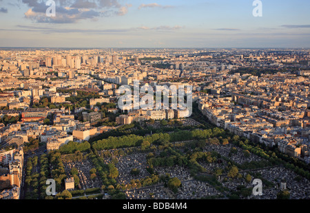 Blick von der Spitze des Tour Montparnasse in Paris Stockfoto
