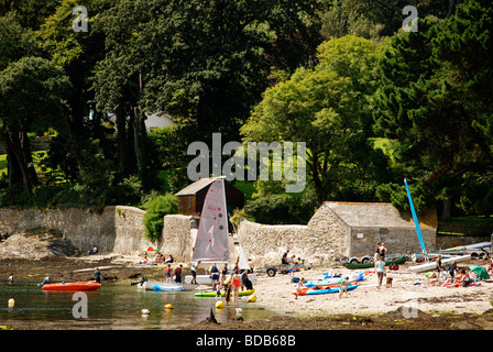 "Loe Strand" auf dem "River Fal' in der Nähe von Falmouth in Cornwall, Großbritannien Stockfoto