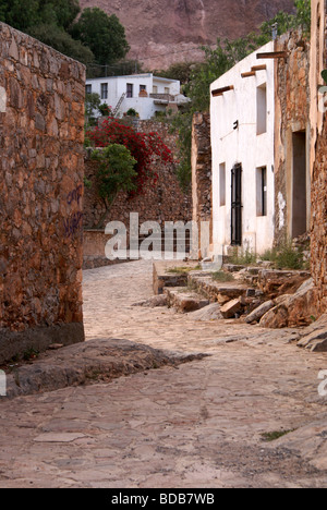 Straße in der Bergbau-Geisterstadt von Cerro de San Pedro, San Luis Potosi state, Mexiko Stockfoto