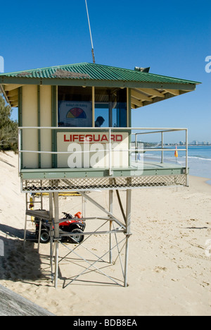 Rettungsschwimmer im Einsatz bei Mooloolaba, Sunshine Coast, Queensland Australia Stockfoto