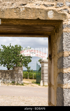 Clos De La Perriere de Vougeot Domaine Bertagna Monopol premier Cru Weingut Eingang Stockfoto