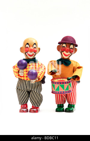 Vintage mechanische Wind-up Clown Spielzeug Stockfoto