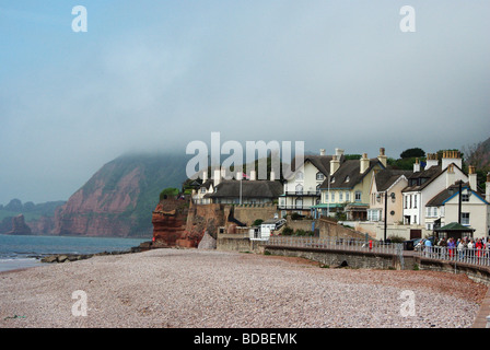 Die Promenade am Seebad Sidmouth in Devon, Großbritannien Stockfoto