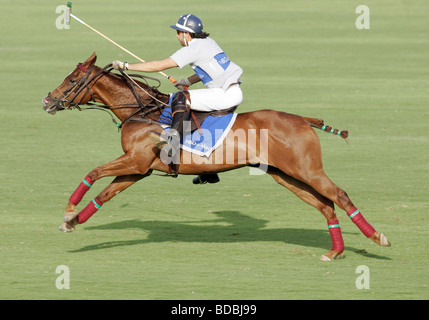 Polo-Spieler bei Cartier International Dubai Polo Challenge 2007 Stockfoto