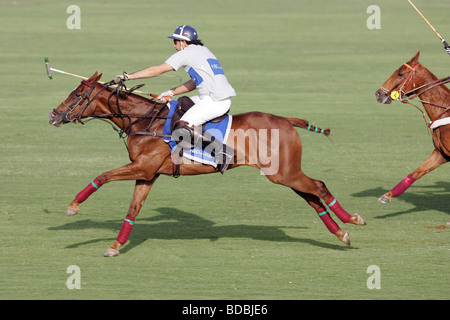 Polo-Spieler bei Cartier International Dubai Polo Challenge 2007 Stockfoto